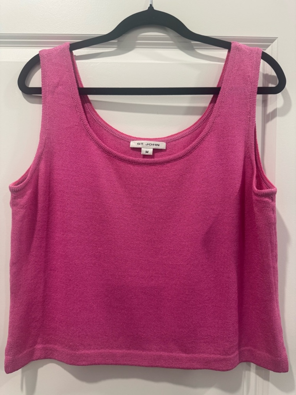 St. John Black Jacket with Pink Trim and Pink Sleeveless Top. 2 pieces. - Picture 11 of 14